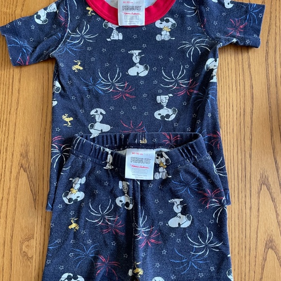 Lot of 3 Hanna Andersson Short John kids pajamas 2t - Picture 3 of 4